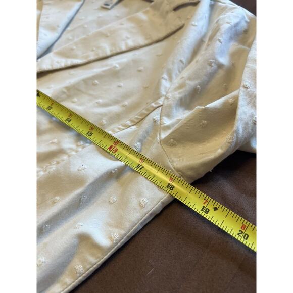 Vintage Old Navy Cream Cotton 1 Button Blazer/Jacket Women's Medium - Picture 12 of 14